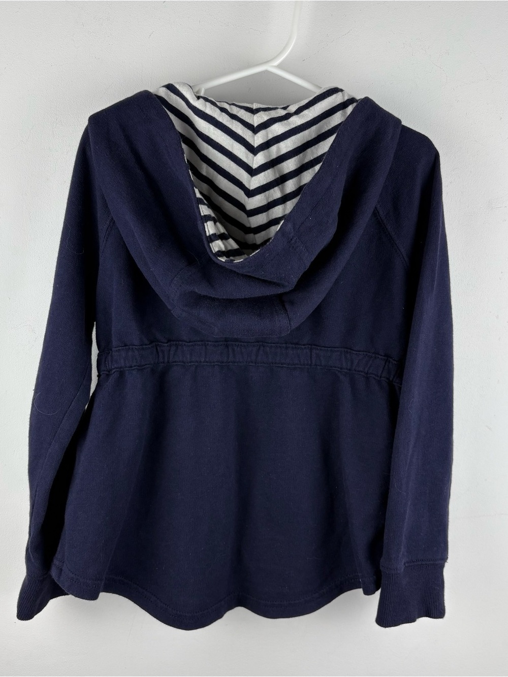 VTG Gap Kids Navy Blue Hooded Anorak Button Sweater Jacket Nautical Girls XS 4 5 - Picture 6 of 8